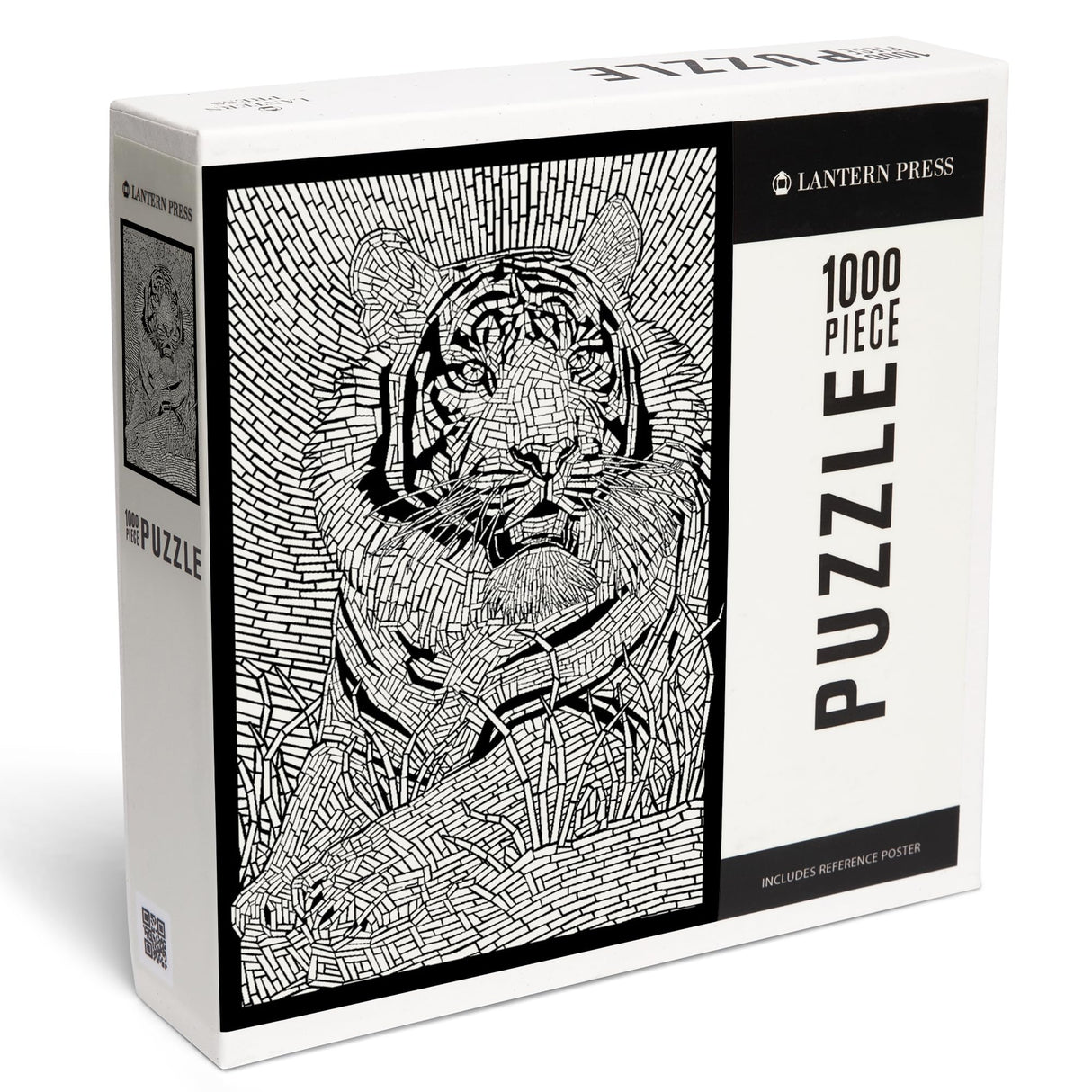 Lantern Press Tiger, Coloring Book 1000 Piece Jigsaw Puzzle for Adults, Made in USA with Reference Poster Lantern Press