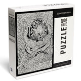 Lantern Press Tiger, Coloring Book 1000 Piece Jigsaw Puzzle for Adults, Made in USA with Reference Poster Lantern Press