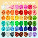 Friendship Bracelet Kit, 14,000pcs 48 Colors Bracelet Making Kit Clay Beads with Number Letter Bead Set Concert Merch Arts and Crafts Gifts for Kids Adults Teen Girls Jewelry Making Supplies Sistenia