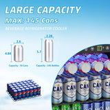 Erivess 4.5 Cubic Feet Mini Fridge, 145 Can Freestanding Beverage Refrigerator with Glass Front Door for Soda, Beer Under Counter Drink Refrigerator with Adjustable Shelves and Digital Display(Silver) Erivess