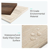 LINSY Farmhouse Coffee Table, Rectangle Coffee Table with Drawers, Rustic Wooden Coffee Tables with Storage, Center Table for Living Room, Apartment, Office, White Oak LINSY