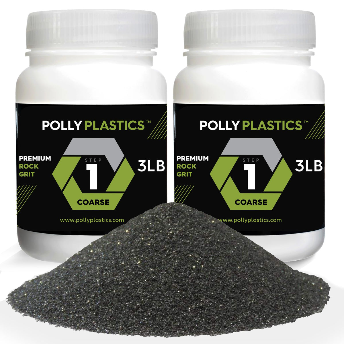 Polly Plastics Rock Tumbler Grit and Polish Refill Media Kit | 4-Steps Supplies for Tumbling and Polishing Stones | Professionals Adults and Kids | Polish 20lbs of Rocks (Bulk Stage 1 Refill) Polly Plastics