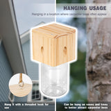 2 PCS Wood Carpenter Bee Trap for Outside - Best Bee Trap - Cube Style Nature Hanging Carpenter Bee Traps Plastic Jar Outdoor - Insect Traps Best Bee Trap