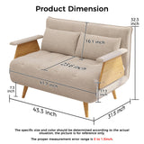 JASIWAY Convertible Chair Bed Sleeper for Adults, Linen 3-In-1 Convertable Single Sleeper Chair for Small Spaces, Trifold Futon Chaise Lounge that Turn into Beds, Adjustable Backrest (76.6"D X 44.9"W) JASIWAY