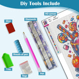 Ghost Pumpkin Cup Diamond Art Kits for Adults, 5D Halloween Diamond Painting Kits for Adults Beginners, DIY Full Round Drill Diamond Dot Painting Gem Art Kits for Adult, Home Wall Decor 13.8x13.8 Inch VCLKDIY