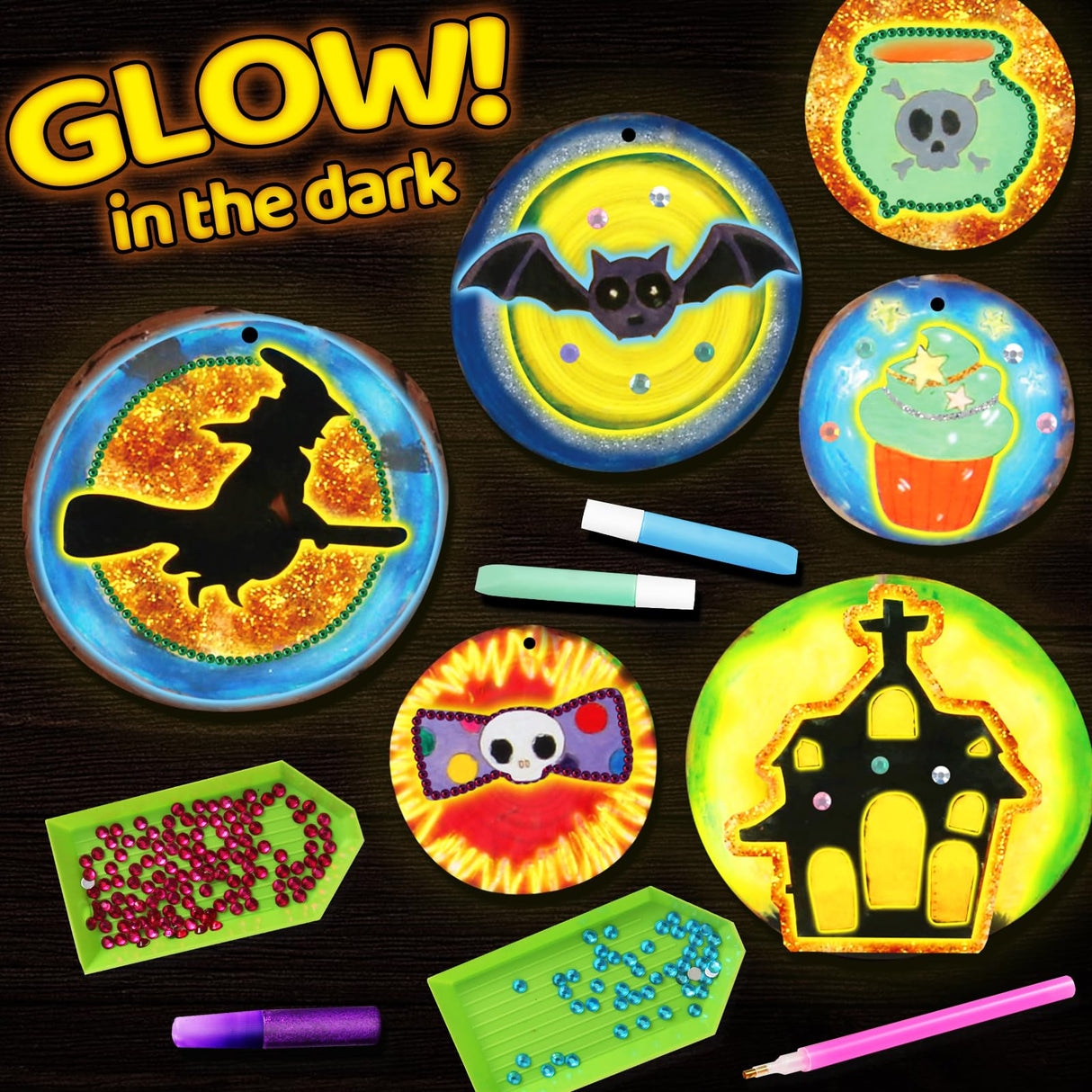 SpringFlower DIY Glow in The Dark Kids Painting Kits - Arts and Crafts Ages 6-12, Halloween Gifts & Party Supplies SpringFlower