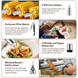 Birald Grill Set, Grilling Gifts for Men, 34PCS BBQ Tools Accessories for Outdoor Grill with Aluminum Case, Spatula,Tongs &Skewers,Smoker Accessories for Birthday, Dad, Wedding Birald