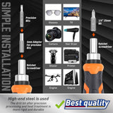 Amartisan 22 IN 1 Ratchet Screwdriver Set, Precision Multi-bit Ratchet Screw Drivers, Slotted/Philips/Pozi/Torx Amartisan