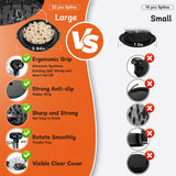 Chicken Shredder Tool Twist Large with Brush, 10" Pro Visible Kitchen Meat Shredder Grinder Machine, Strong Anti-Slip Base, Ergonomic Handle, BPA Free, Suitable for Steak Pork Chicken Breast (Black) Beiyunee