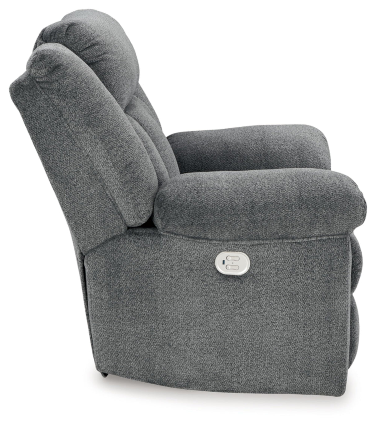 Signature Design by Ashley Tip-Off Casual Wall Hugger Power Recliner with Adjustable Headrest and USB Ports, Gray Signature Design by Ashley