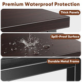 20-29 Gallon Fish Tank Stand with Power Outlet and Storage Cabinet,Aquarium Stand with Slide-Out Fish Tank Shelf,Heavy Duty Metal Frame and Waterproof Wood,31.5" L x 15.7" W 770LBS Capacity POKIPO