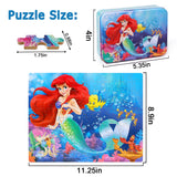 LELEMON Pretty Puzzles for Kids Ages 4-8,100 Piece Puzzles for Kids,Educational Kids Puzzles Jigsaw Puzzles in a Metal Box,Childrens Puzzles 100 Piece Puzzle Games Puzzle Toys for Girls and Boys LELEMON