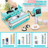 AKEYDIY Heat Press 15x15 inch 5 in 1 with 30OZ Tumbler Press, 360° Swivel Away Slide Out Digital Shirt Press Machine, Industrial Heat Transfer Machine Sublimation for T-Shirt AKEYDIY