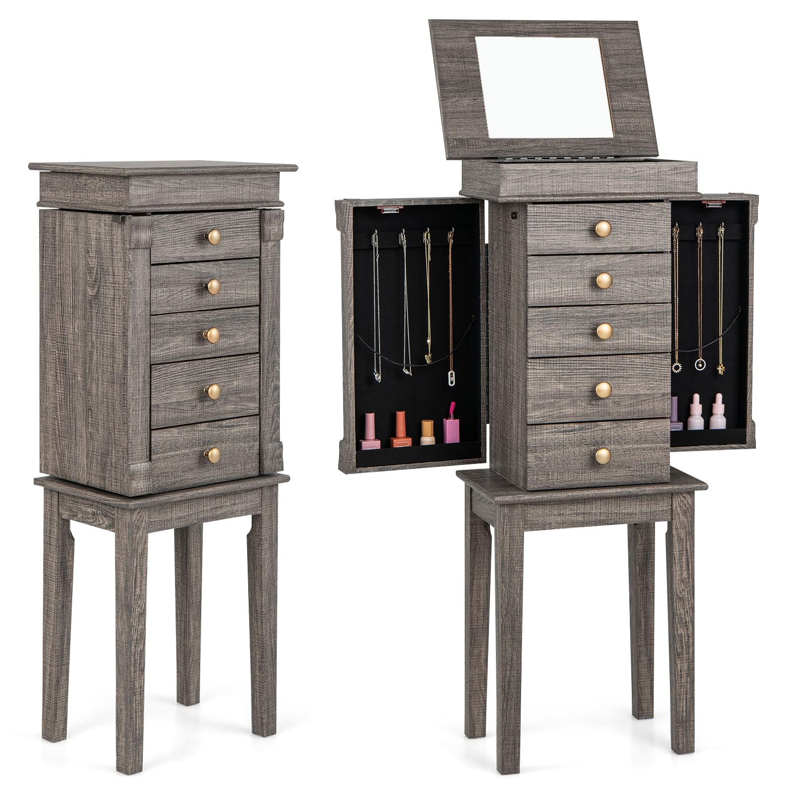 GOFLAME Standing Jewelry Armoire