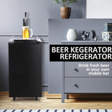 PioneerWorks Beer Kegerator, Single Tap Draft Beer Dispenser, Full Size Stainless Steel Keg Refrigerator With Drip Tray, CO2 Cylinder, 32°F- 50°F Temperature Control PioneerWorks