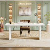 Tribesigns Modern Executive Desk, 70.9" Large Office Computer Desk, Conference Table Meeting Room Table, Simple White Workstation Business Furniture for Home Office Tribesigns