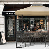 GUINGFUN 10 x 10 Gazebo Canopy Replacement Cover, Double Tiered Gazebo Canopy Replacement Top for Outdoor Patio Garden Canopy (Khaki) GUINGFUN