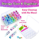 BRYTE Diamond Painting Kits for Kids - Unicorn & Mermaid Crafts with Storage Case, Jewelry, Keychains, Stickers & More - Diamond Art Kits for Kids BRYTE