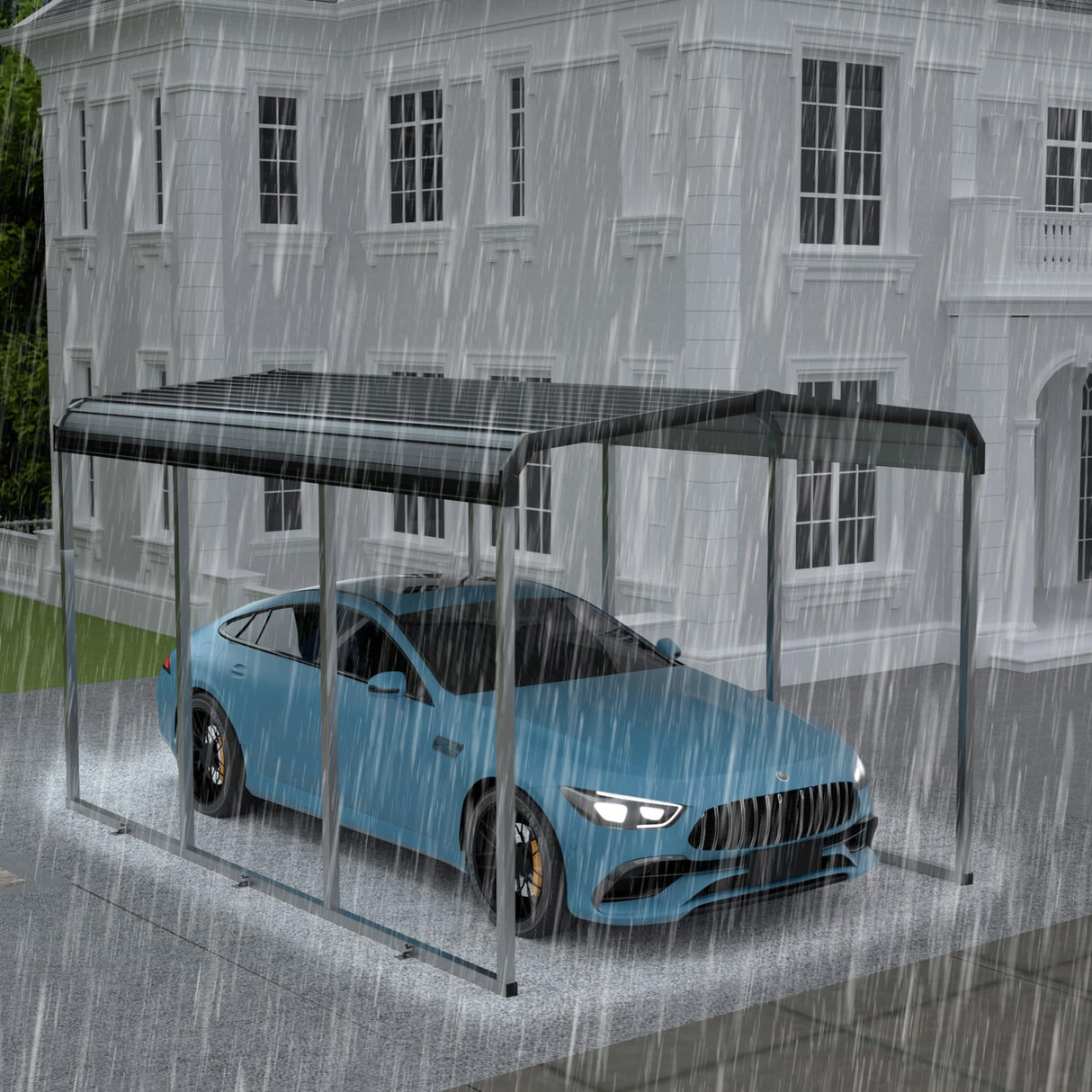 Betterhood 10x15 FT Heavy Duty Metal Carport with Galvanized Steel Roof and Metal Carport Kits, Outdoor Carport Canopy Enhanced Base, Multi-Purpose Extra Large Car Shelter for Car, SUV, Truck and Boat Betterhood