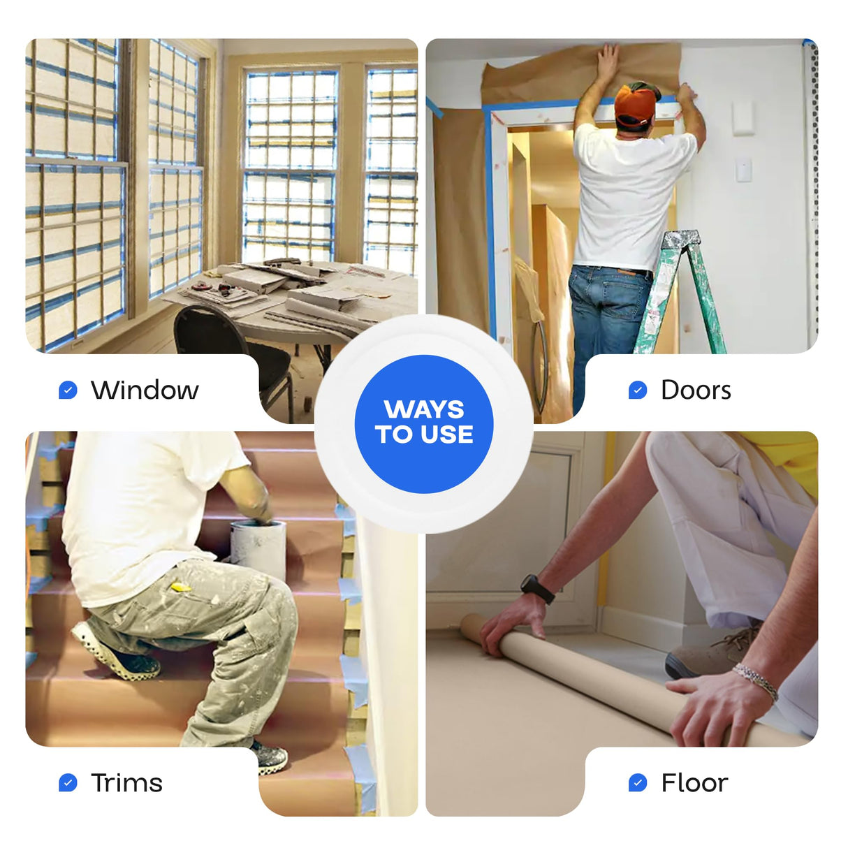 Brown Rosin Masking Paper 36" x 1992" (166 feet) – 66 lb Thickness Floor Covering - Masking Paper for Painting and Construction, Surface Protection by IDL Packaging IDL Packaging