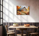 Autumn Barn Paint by Number Kit with Frame, 12x16inch Rustic Fall Harvest Scene DIY Painting for Adults and Kids, Art Craft Supplies Generic