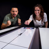 Franklin Sports 2-in-1 Shuffleboard Table and Curling Set - Portable Tabletop Set includes 8 Rolling Mini Pucks - 45" Franklin Sports