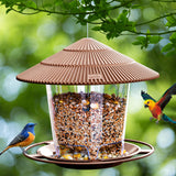 Hanizi Hanging Bird Feeder Squirrel Proof for Outdoor Wild Bird Seed, Brown Hanizi