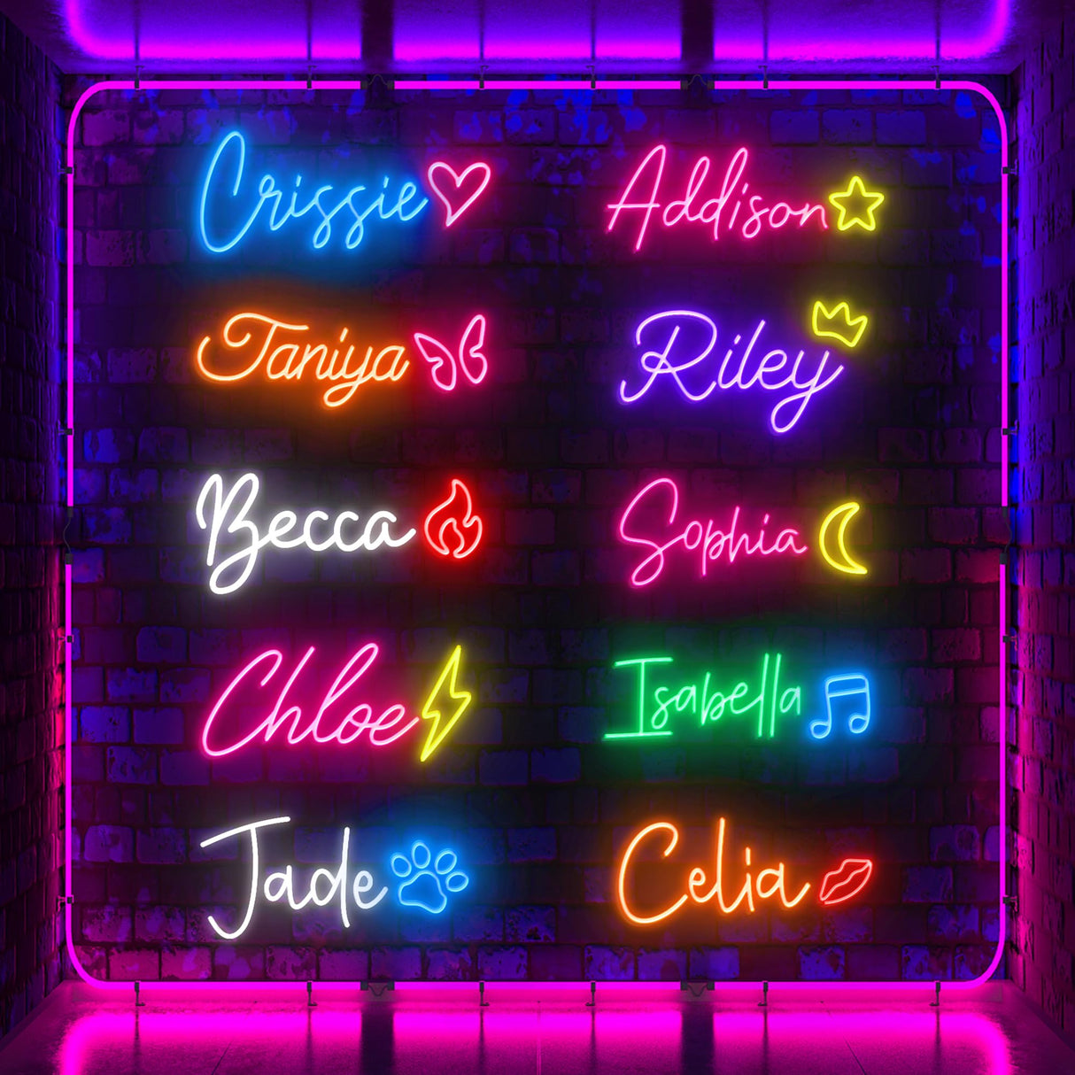 Custom Neon Signs, Personalized Large Led Neon Lights Sign,Neon Sign Customizable for Wall Decor Wedding Birthday Party Bedroom Bar Shop Name Logo Lights (Optional 18" to 60") OPBYWE
