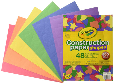 Crayola Construction Paper Shapes, Over 900 Precut Shapes, Kids Craft Supplies Crayola