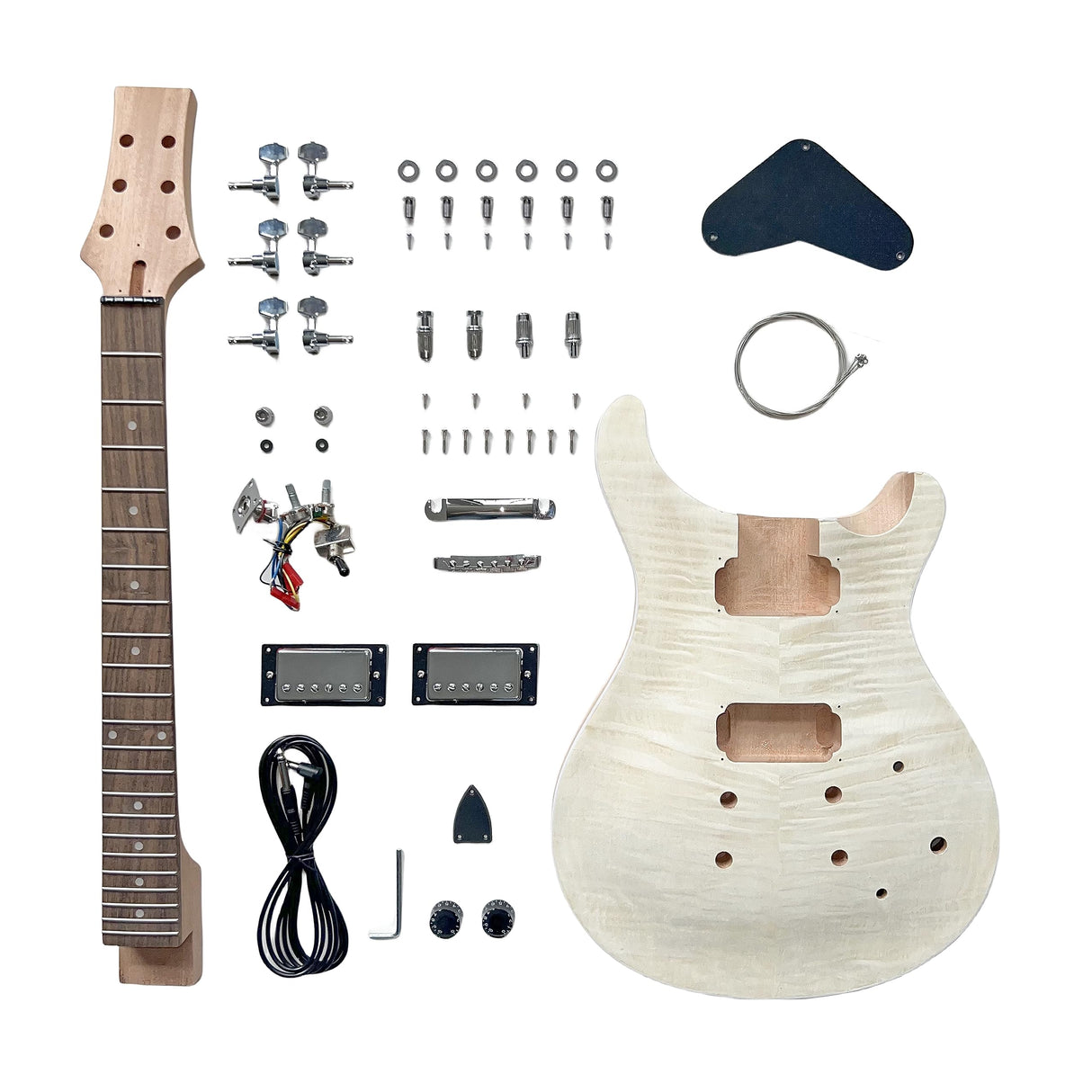 DBL PRS Style Electric Guitar Kits,DIY Electric Guitar,Mahogany Body and Neck Rosewood Fingerboard,Build Your Own Electric Guitar DBL