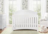 Delta Children Simmons Kids SlumberTime Emma 4-in-1 Convertible Baby Crib N More - Greenguard Gold Certified, Bianca White Delta Children