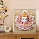 Tontut Diamond Art Painting Kit, Lotus Buddha 5D DIY Special Shape Mosaic Crafts for Beginners and Adults, can be Gifted to Family and Friends, Great for Decorating Home and Office Walls Tontut
