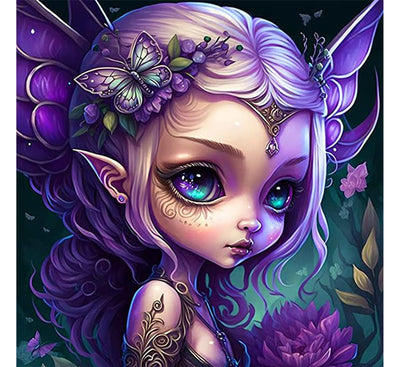 Fairy Diamond Painting Kits for Adults - Fairy Diamond Art Kits for Adults, Elf Girl Gem Art Kit for Adult DIY Crafts Kit for Gift Home Wall Decor Gifts (14x14 inch)