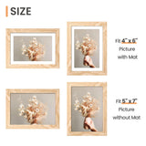 upsimples 5x7 Picture Frame Set of 10, Display Pictures 4x6 with Mat or 5x7 Without, Multi Photo Frames Collage for Wall or Tabletop Display, Natural upsimples