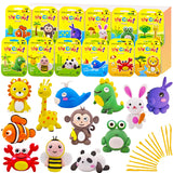 Oun Nana Air Dry Clay for Kids,12 Box Animal Modeling Clay Art Craft Kit,Ultra Soft & Mess-Free, with Sculpting Tools, Tutorials, Ideal Gift for Boys Girls Birthday Christmas Party Favor Oun Nana