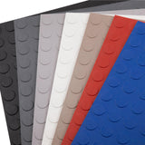 FlooringInc's 4.5mm Flex Nitro Hidden Interlocking Garage Floor Tiles, Flexible PVC Garage Tiles Flooring for a Stronger & Safer Garage, Workshop or Shed, Coin, Shelby Blue, 8 Tiles (20.5"x20.5") IncStores