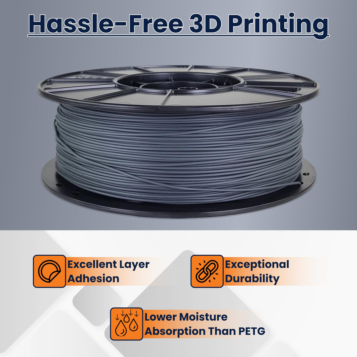 3D-Fuel Tough Pro PCTG Filament for 3D Printing, Better Than PETG Filament, Made in The USA, 3D Printer Filament, Dimensional Accuracy +/- 0.02 mm, 1.75mm, 1 kg Spool, Charcoal Gray 3D-FUEL FUELING YOUR CREATIVITY