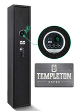 Templeton Quick Access Biometric Rifle and Gun Safe with Silent Mode - 4 Standard Rifle Capacity (without accessories) Templeton Safes