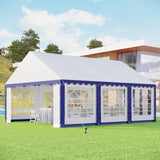 MFSTUDIO 16'x20' Party Tent, Outdoor Heavy Duty Party Tents with Removable Sidewalls, Large Canopy Tent Shelter for Outdoor Events Wedding Birthday, Blue MFSTUDIO