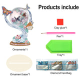 MVVMTOP Christmas Diamond Art Tabletop Decoration, DIY Butterfly, Diamond Art 5D Special Shape Crystal Diamond Partial Diamond Art Painting Mosaic Handicraft, Home Office Tabletop Decor Gift MVVMTOP