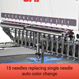 POOLIN The Mirror Multi Needles Commercial Embroidery Machine with Auto Color Change, 13.8x19.7 Inch Embroidery Area, WiFi Transfer, Includes All Accessories for Hats, T-Shirts & Hoodies Poolin