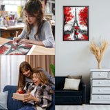 CEOVR Eiffel Tower Diamond Art Kits for Adults, Paris Lovers 5D DIY Full Drill Diamond Painting Dots Gem Art, Adult Crafts Kits Arts and Crafts, Wall Decor for Home Office 12x16in CEOVR