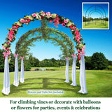 Multi-Size Large Garden Support Arch Frame Climbing Plant Arch Arbor for Flowers/Fruits/Vegetables (6.5ft x 7ft x 7.2ft) BenefitUSA