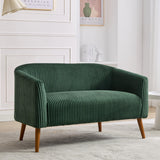 Chifee & Vingol 50.8" W Small Loveseat for Small Spaces with Wood Legs,Green Chifee & Vingol