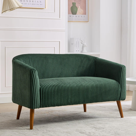 Chifee & Vingol 50.8" W Small Loveseat for Small Spaces with Wood Legs,Green Chifee & Vingol
