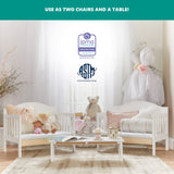 Dream On Me Portland 3 In 1 Convertible Toddler Bed in White, Greenguard Gold Certified, JPMA Certified, Low To Floor Design, Non-Toxic Finish, Pinewood Browell