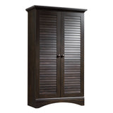 Sauder Harbor View Storage Pantry Cabinet, L: 35.43" x W: 16.73" x H: 61.02", Antiqued Paint finish Sauder