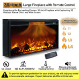 IFGET Fireplace TV Stand for TVs up to 80 Inches with 36" Electric Fireplace, 31" Farmhouse Tall Entertainment Center w/Drawer & Adjustable Shelves, Large Media Console for Living Room, 70inch White IFGET