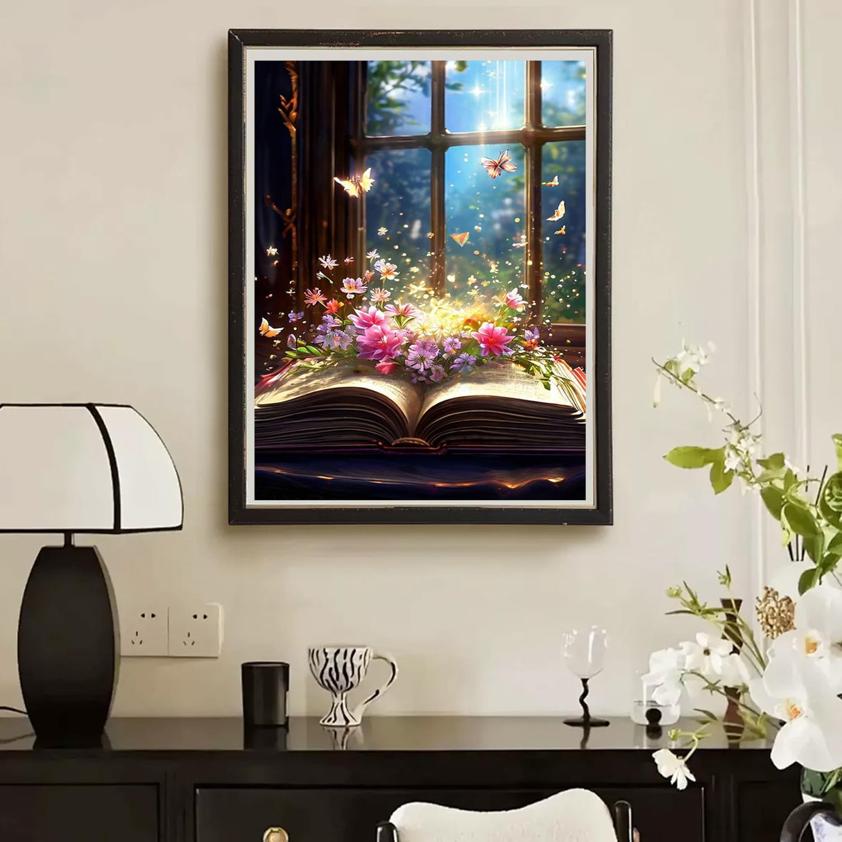 Yunruily Butterfly Book Paint by Number Adult-Butterfly Canvas Paint by Numbers for Adults,Flowers Paint by Number Kits on Canvas for Gifts Home Wall Decor(16x20inch) Yunruily