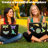 16 Pcs Summer Diamond Art Painting Magnets Butterfly Mandala Refrigerator Magnets Sticker Dragonfly Hummingbird Diamond Art Kits for Adults Summer Gift Fridge Copkim